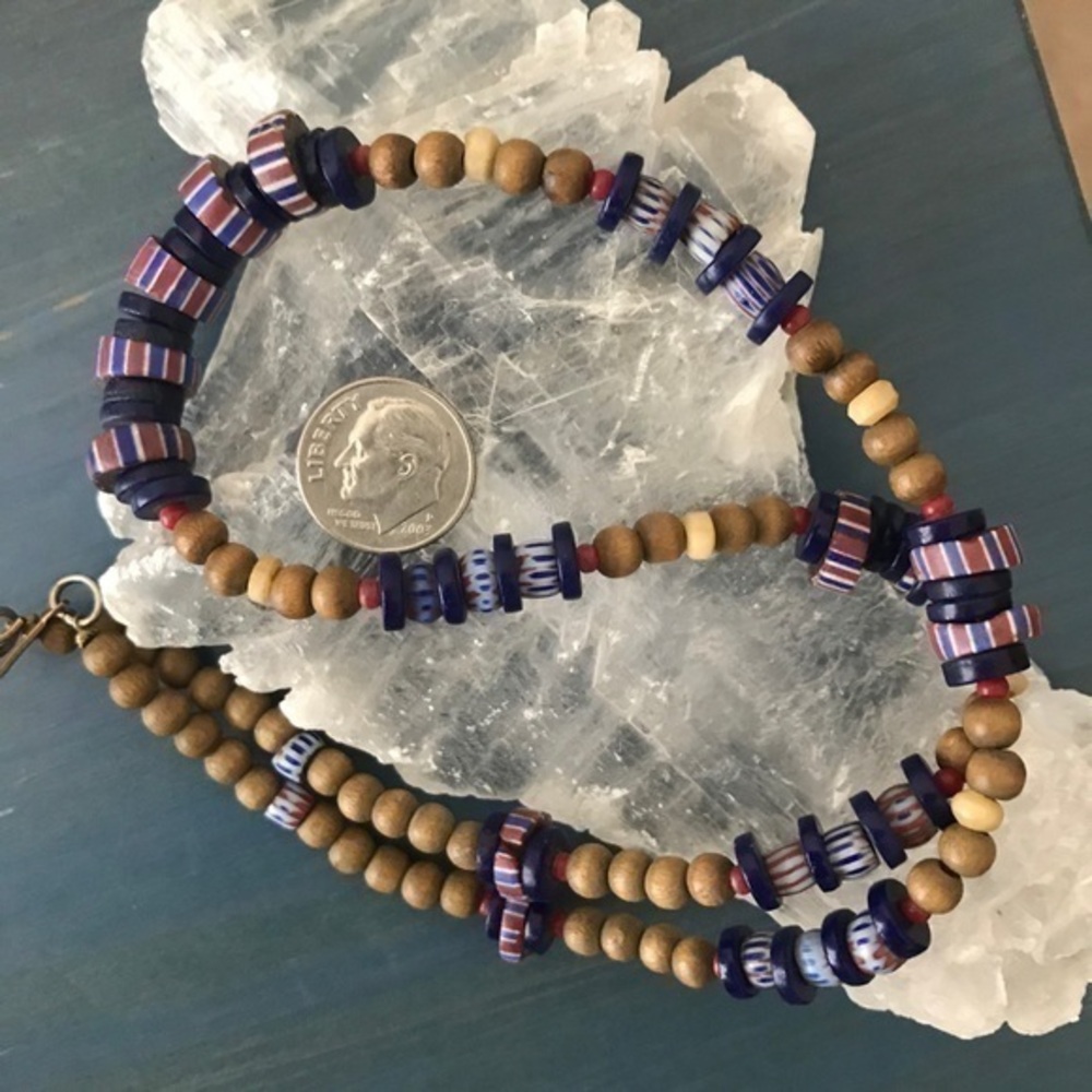 Vintage African Trade Bead/Wood Bead Necklace